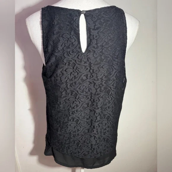 Abercrombie & Fitch Black Lace Overlay Tank – Size Small - Picture 3 of 7